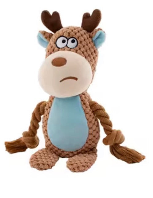 Corduroy Plush Squeaky Toy for Small Dogs - Soft & Durable Pet Chew Toy