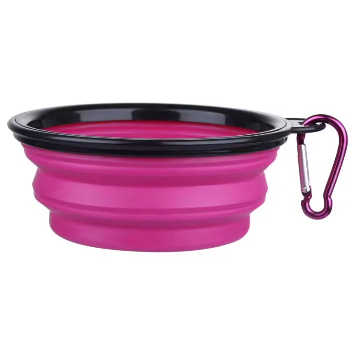 Collapsible Silicone Dog Bowl - Portable Travel Water & Food Bowl with Carabiner