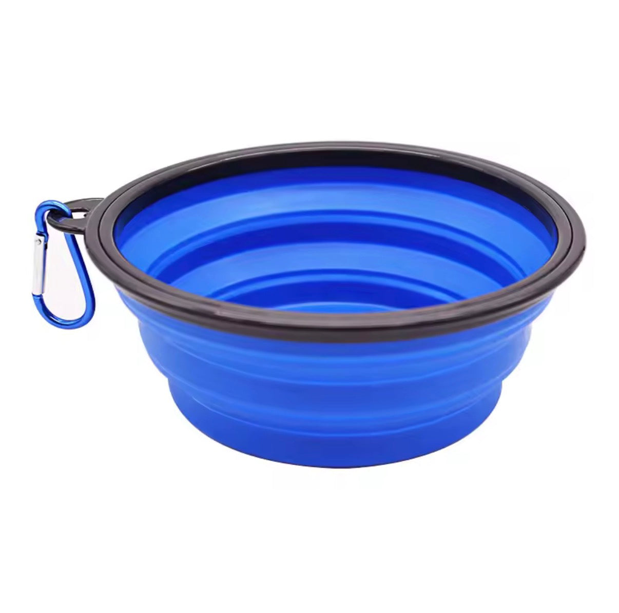 Collapsible Silicone Dog Bowl - Portable Travel Water & Food Bowl with Carabiner