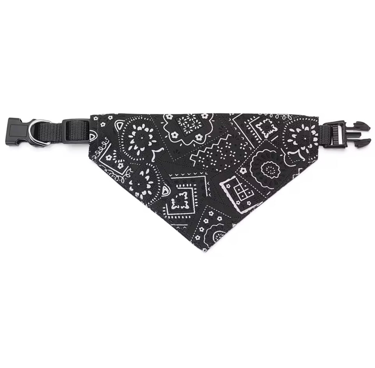 Adjustable Bandana Collar for Small Dogs - Classic Triangle Style with Safety Buckle
