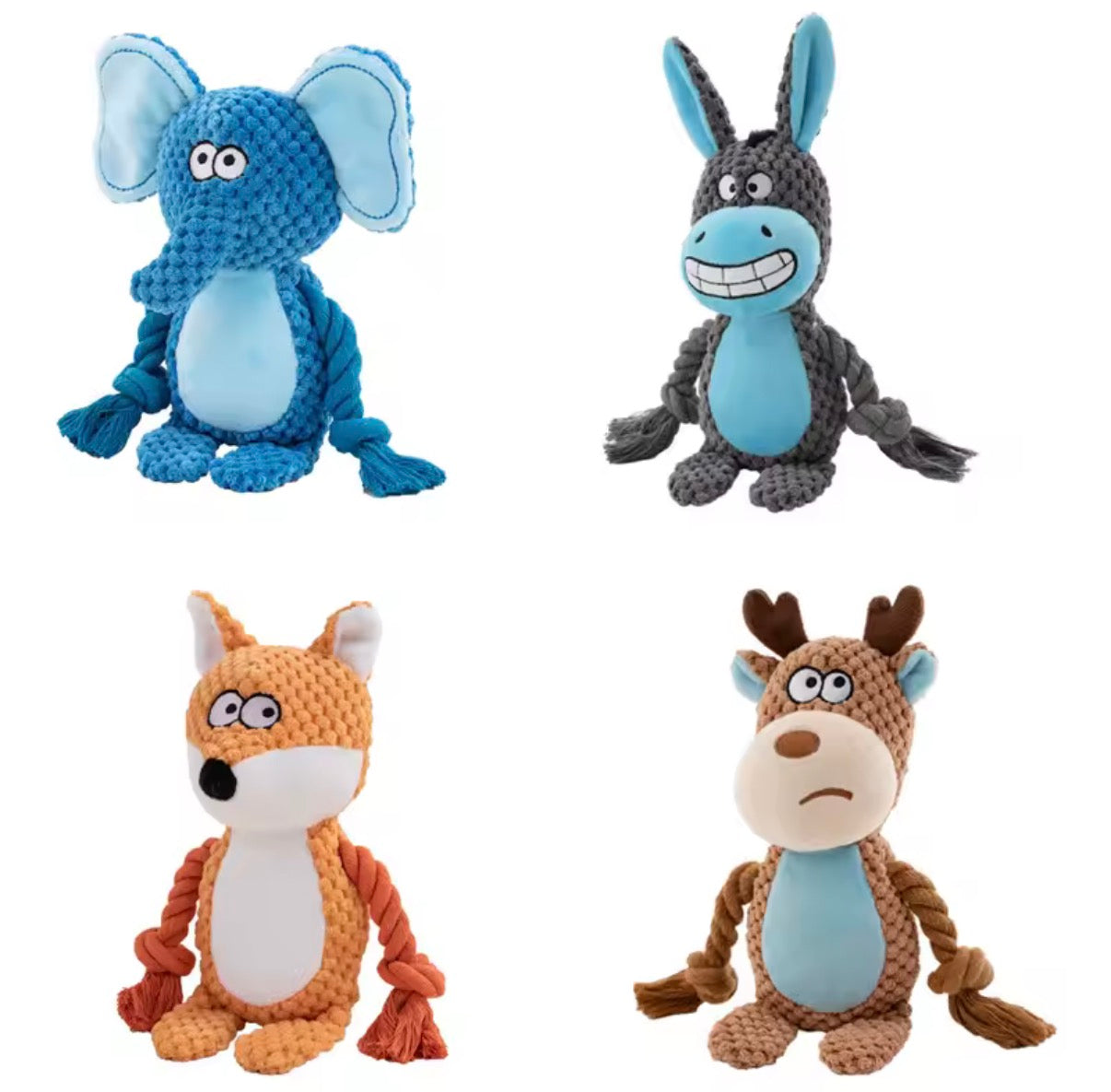 Corduroy Plush Squeaky Toy for Small Dogs - Soft & Durable Pet Chew Toy